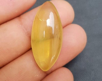 Natural Lemon Quartz Marquise Cabochon 3X6M- 8X16MM Loose Gemstone 3X6MM,4X8MM,5X10MM, 6X12MM, 7X14MM, 8X16MM Calibrated Size Loose Gemstone