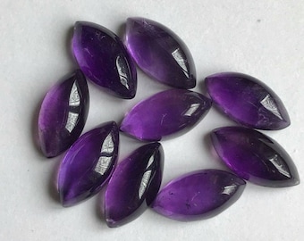 Natural Amethyst Marquise Cabochon, Calibrated Loose Stone Cabochon, Semi Precious Cabochon Gemstone, Wholesale Handmade Quality Gemstone
