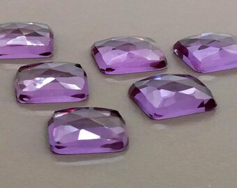 Natural Unique Purple Amethyst Octagon RoseCut 5X7M To 12X16MM,Loose Gemstone,for jewellery Making Gemstone,Quality Calibrated Size Gemstone