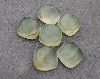 Natural Prehnite Cabochon, CALIBRATED Prehnite Square Cab, Semi Precious Loose Gemstone, Good Quality Cabochons, jewelry making Gemstone