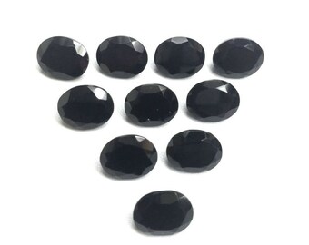 Natural Black Spinel Oval Faceted Cut Calibrated Size Loose Gemstone 3x5,4x6,5x7,6x8,7x9,8x10,9x11,10x12,10x14,12x16MM Calibrated Gemstone