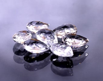 Natural Crystal Quartz Rose Cut Gemstone Pear Shape Size 5x7mm-12x16mm Crystal Gemstone, High Quality Natural Crystal Quartz Pear Gemstone