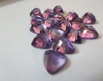100% Natural Purple Amethyst Trillion Rose Cut Size 5X5MM To 15X15MM AAA Amethyst Trillion Rose Cut Calibrated Size Loose Gemstone, Quality