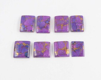 Purple Copper Turquoise Rectangle shape Gemstone Cabochon for making beautiful jewelry, Purple Copper Turquoise Loose Top quality Gemstone
