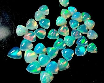 Natural Ethiopian Fire Opal Gemstone, 3mm To 10mm Trillion opal Gems, welo fire opal, Trillion opal Cabochon, multi fire loose opal Gemstone