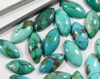 Wholesale Price Natural Marquise Tibetan Turquoise Loose Semi Precious Gemstones Sizes 3x6, 4x8, 5x10mm, 6x12, 7x14mm, 8x16 mm Cabochon Gems