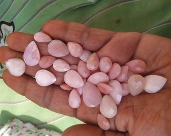 Pear shape Pink Opal , Teardrop Natural Pink Opal Rose Cut, Back Flat Gemstones, Size 5x7mm To 12x16MM, Wholesale lot for jewellery Gemstone