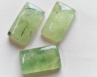 Natural Prehnite Cabochon Gemstone,CALIBRATED Prehnite Rectangle Cab,Semi Precious Loose Gemstone,Good Quality Cabochons,All Sizes Available