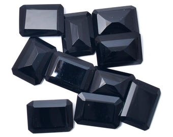 Natural Black Spinel Octagon Faceted Cut Calibrated Size Loose Gemstone 3x5,4x6,5x7,7x9,8x10,9x11,10x12,10x14,12x16MM Calibrated CutGemstone