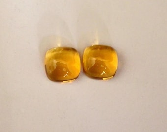 Citrine Cabochon Cushion Loose Gemstone / November Birthstone / Yellow Quartz / 6MM 7MM 8MM 9MM 10MM / Beautiful Citrine Loose Cabs Gemstone