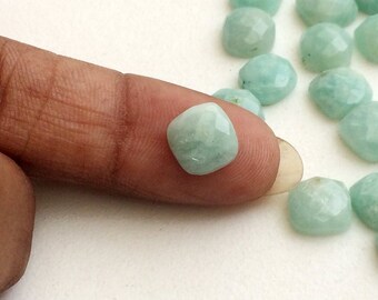 Natural Amazonite Cushion Rose Cut 5mm to 15mm Loose Gemstone 5mm 7mm 9mm 10mm 11mm 13mm 14mm 15mm,Semi Precious Gemstone For Making Jewelry