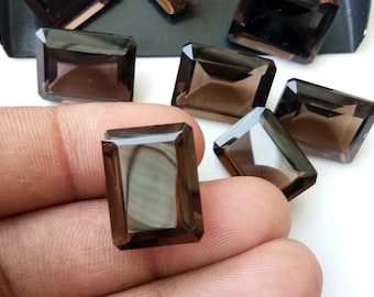 Natural Smoky Quartz Octagon Shape Faceted Cut,Smoky Quartz Gemstone, Quartz Loose Gemstone,Smoky Quartz Octagon Size 3X5mm To 12X16mm stone