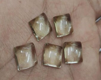 Natural Green Amethyst Square Cabochon Size 3X3MM To 15X15MM AAA Green Amethyst Square Flat back Cabochon Calibrated Size Loose Gemstone