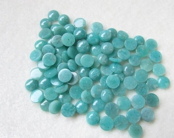 Amazonite Round Cabochon 3MM To 15MM, Natural Amazonite Round Cabochon loose gemstone,Semi Precious Gemstone Cabochon Lot, Calibrated Size