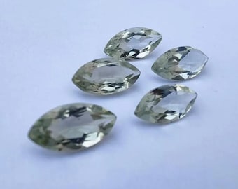 Natural Green Amethyst Marquise Faceted Cut 3X6MM-8X16MM Loose Gemstone 3X6MM,4X8MM, 5X10MM, 6X12MM, 7X14MM, 8X16MM Calibrated Size Gemstone