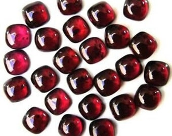Natural Heyderabadi Garnet 3mm-15mm Cushion Cabochon Loose Gemstone 3mm 4mm 5mm 6mm 7mm 8mm 9mm 10mm 11mm 12mm 13mm 14mm 15mm flat back gems