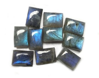 Labradorite Cabochons -Natural Labradorite Octagon Shape Flat Back Gemstone-Loose Cabochon-Calibrated Cabochons Labradorite 3x5mm to 12x16mm