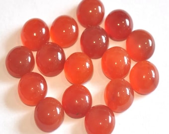 Natural Carnelian Round Shape Cabochon Flat Back Calibrated Wholesale Gemstones, All Sizes Available Gemstone For Jewelry Making, 5m to 20mm