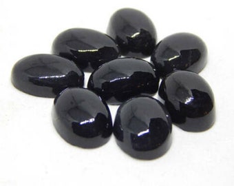 Natural Black Spinel Oval Cabochon Calibrated Size Loose Gemstone 3x5,4x6,5x7,6x8,7x9,8x10,9x11,10x12,10x14,12x16MM Calibrated Size Gemstone