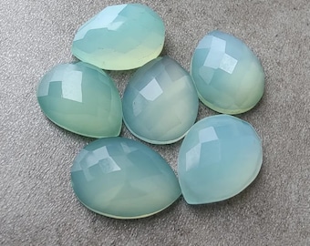 Natural Aqua Chalcedony Pear Shape Checker Cut Gemstone,Calibrated Tear Drop Shape Quality Wholesale Gemstones,All Sizes Semi Precious Stone