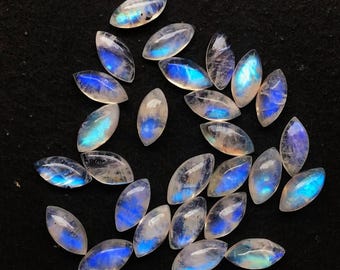 Natural Rainbow Moonstone 8x16mm Marquise Shape Cabochon Loose Gemstone,Natural Rainbow Moonstone Jewelry Making Gemstone,All sizesAvailable
