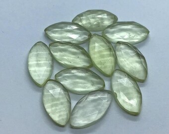 Natural Lemon Quartz Marquise Shape Rose Cut Gemstone, 5x10 mm, 6x12mm, 7x14mm, 8x16mm Lemon Quartz Rose Cut, Lemon Quartz Marquise Shape,