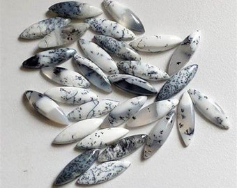 Natural Marquise shaped Dendrite Opal flat back calibrated gemstone cabochon sizes available 3x6, 4x8, 5x10, 6x12, 7x14,8x16MM Oapl Gemstone