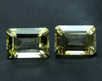 Natural Lemon Quartz Octagon Shape Faceted Cut, Lemon Quartz Gemstone,Quartz Loose Gemstone,Lemon Quartz Octagon Size 3X5mm To 12X16mm stone