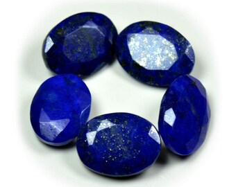 Natural Lapis Lazuli Oval Faceted Cut, Lapis Lazuli , Calibrated Size Loose Gemstone,Size Available 3x5 MM to 12x16 MM, jewelry Making Stone