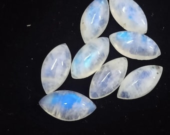 Natural Rainbow Moonstone 4x8mm Marquise Shape Cabochon Loose Gemstone,Natural Rainbow Moonstone Jewelry Making Gemstone,All sizes Available