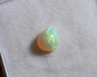 Ethiopian Opal Loose Gemstone Cabochon ~Multi Fire Welo Opal ~4*6 MM Pear Loose Opal ~Opal AAA Quality Pear Cabochon~ Natural Ethiopian Opal