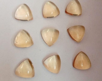 Natural Citrine Trillion Cabochon 7mm 8mm 9mm 10mm Golden Colour Trillion Shape Loose Cabochon Stone For Making Earrings, Rings,Jewelry Etc.
