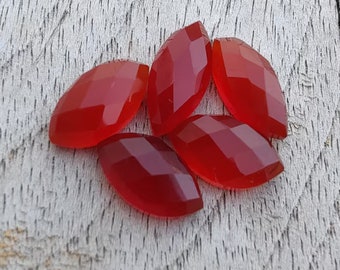 Natural Red Onyx Marquise Checker Cut Gems, Calibrated Onyx Loose Stone cut, Semi Precious Cut Gemstone, Wholesale Handmade Quality Gemstone