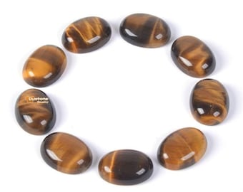 Tiger Eye Oval shape Gemstone, Cabochon for making beautiful jewelry, Natural Tiger Eye Cabs Handmade Loose Gemstone, best Quality gemstone