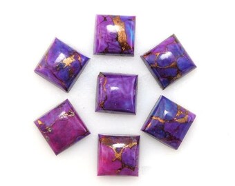 Square Natural Purple Copper Turquoise, Amazing Purple Copper Turquoise Cabochon, Calibrated Gemtsone,Loose Jewelry Gemstone Size 3mm -15mm