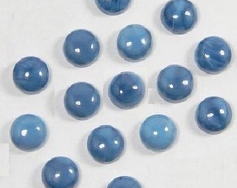 Natural Blue Opal Round Shape Cabochon Flat Back Calibrated Wholesale Gemstones,All Sizes Available Gemstone For Jewelry Making, 5mm to 20mm