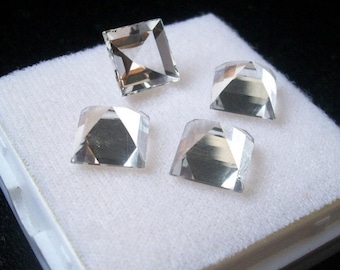 Natural Crystal Quartz Faceted Cut, Calibrated Square Semi Precious Loose Gemstone, Wholesale Good Quality Cut, jewelry making Gemstone