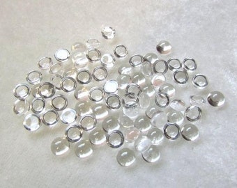 Natural Crystal Quartz, Round Shape Cabochon,AAA Quality Crystal Quartz Loose Gemstone,Crystal Quartz Gemstone 3MM-15MM Crystal Quartz Round