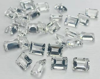 Natural White Topaz Octagon Cabochon 3X5MM-12X16MM Loose Gemstone,White Topaz Wholesale Gemstone Cab Loose-White Topaz Oval Use ForJewellery