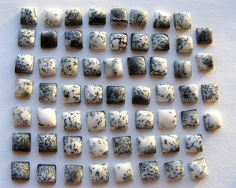 Amazing High Quality 100% Natural Beautiful Dendrite Opal Square Cabochon Calibrated Size Loose Gemstone 3,4,5,6,7,8,9,10,11,12mm,13,14,15MM