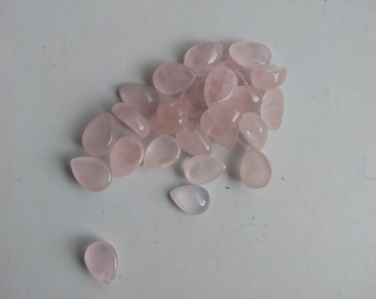 Natural Rose Quartz Cabochon Gemstone Pear Shape Size 3x5mm - 12x16mm Rose Gemstone, High Quality Natural Rose Quartz Pear Loose Gemstone