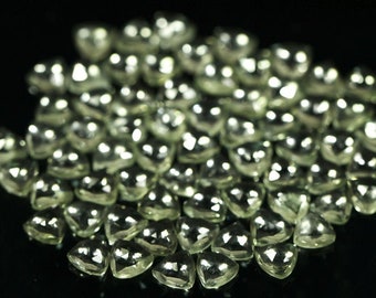 100% Natural Green Amethyst Trillion Rose Cut Size 5X5MM To 15X15MM AAA Green Amethyst Trillion Calibrated Size Loose Gemstone, Top Quality