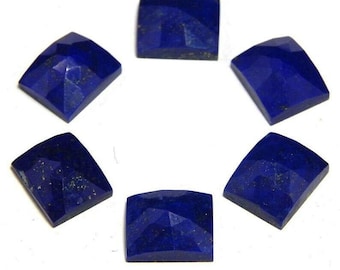 Blue Lapis Lazuli Square Shape Calibrated Rose Cut Gemstone For Jewelry Making,Blue Lapis Cabochons Size Available 5mm - 15mm Loose Gemstone