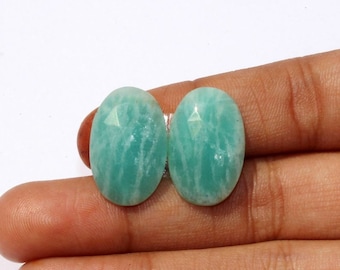 High Quality Natural Amazonite Oval Rose Cut 5X7MM To 12X16MM Loose Gemstone, Semi Precious Gemstone Rose Cut Lot, Use For Jewellery Making