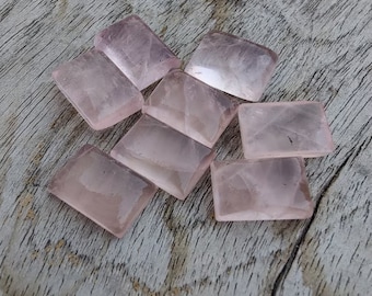 Natural Rose Quartz Cabochon Gemstone,CALIBRATED Quartz Rectangle Cabochon,Semi Precious Loose Gemstone,Good Quality All Sizes AvailableGems