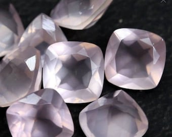 Natural Rose Quartz Cushion Shape Brilliant Cut,Quartz Loose Gemstone For Jewelry Making,Pink Color Rose Quartz Cut Calibrated Size 3mm-15mm