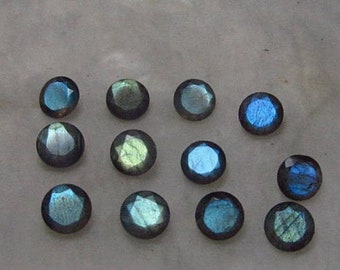 Natural Blue Flashy Labradorite Round Diamond Cut 3MM To 15MM AAA Labradorite Round Diamond Faceted Cut loose Gemstone Making Jewellery