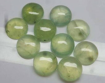 Natural Prehnite Cabochon, CALIBRATED Prehnite Round Cab, Semi Precious Loose Gemstone, Good Quality Cabochons, jewelry making Gemstone