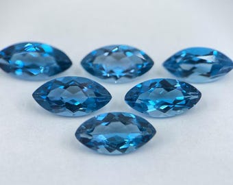 Natural London Blue Topaz 2x4mm 6x12mm To Marquise Faceted Cut Gemstone Good Quality Loose Gemstone for Jewellery Making at Wholesale Price.