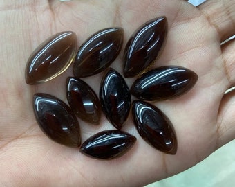 Natural Smoky Quartz Marquise Cabochon, Calibrated Loose Stone Cabochon,Semi Precious Cabochon Gemstone, Wholesale Handmade Quality Gemstone